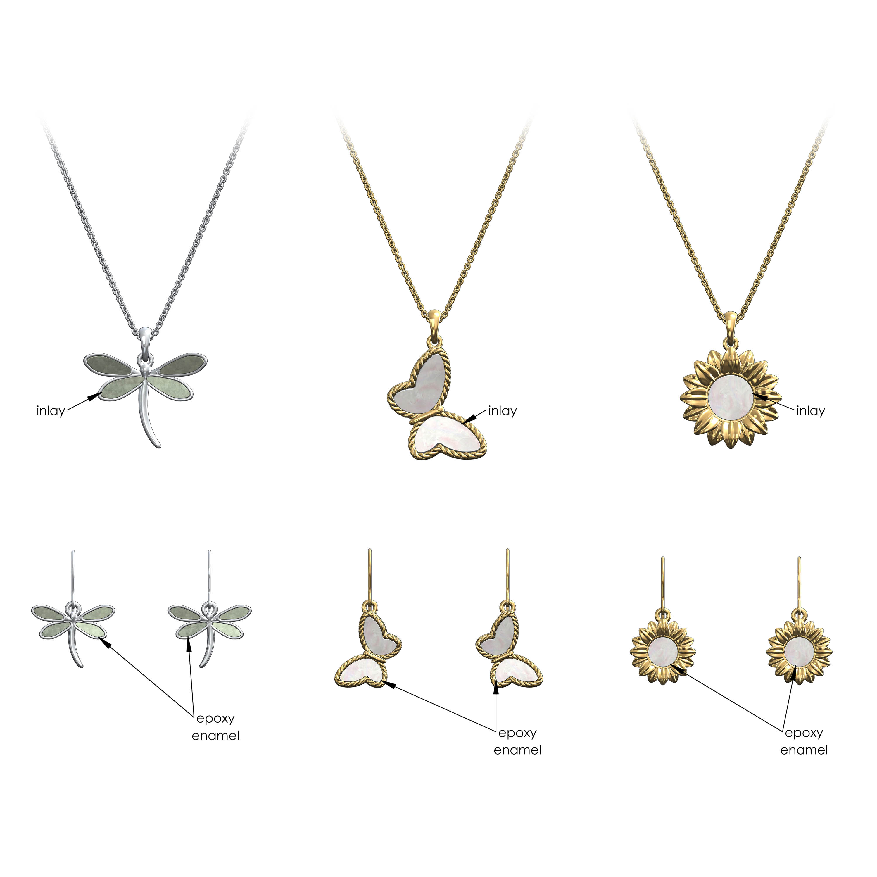 Summer Novelties Inlay Charm Group
