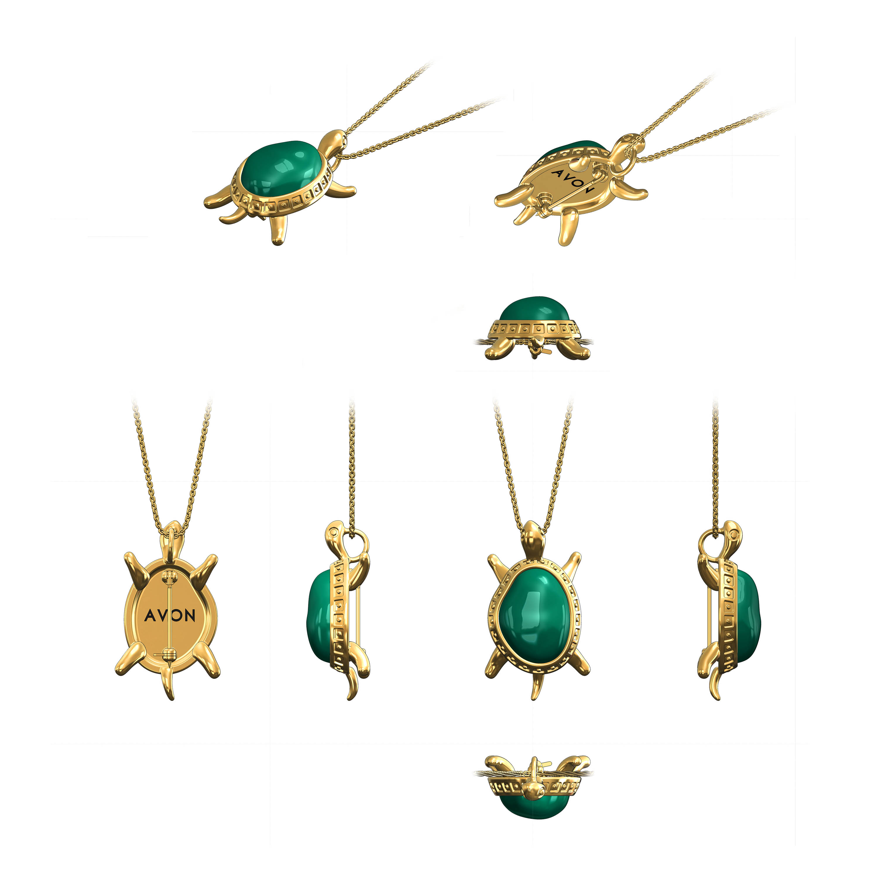 Avon Vintage Turtle Necklace/Brooch