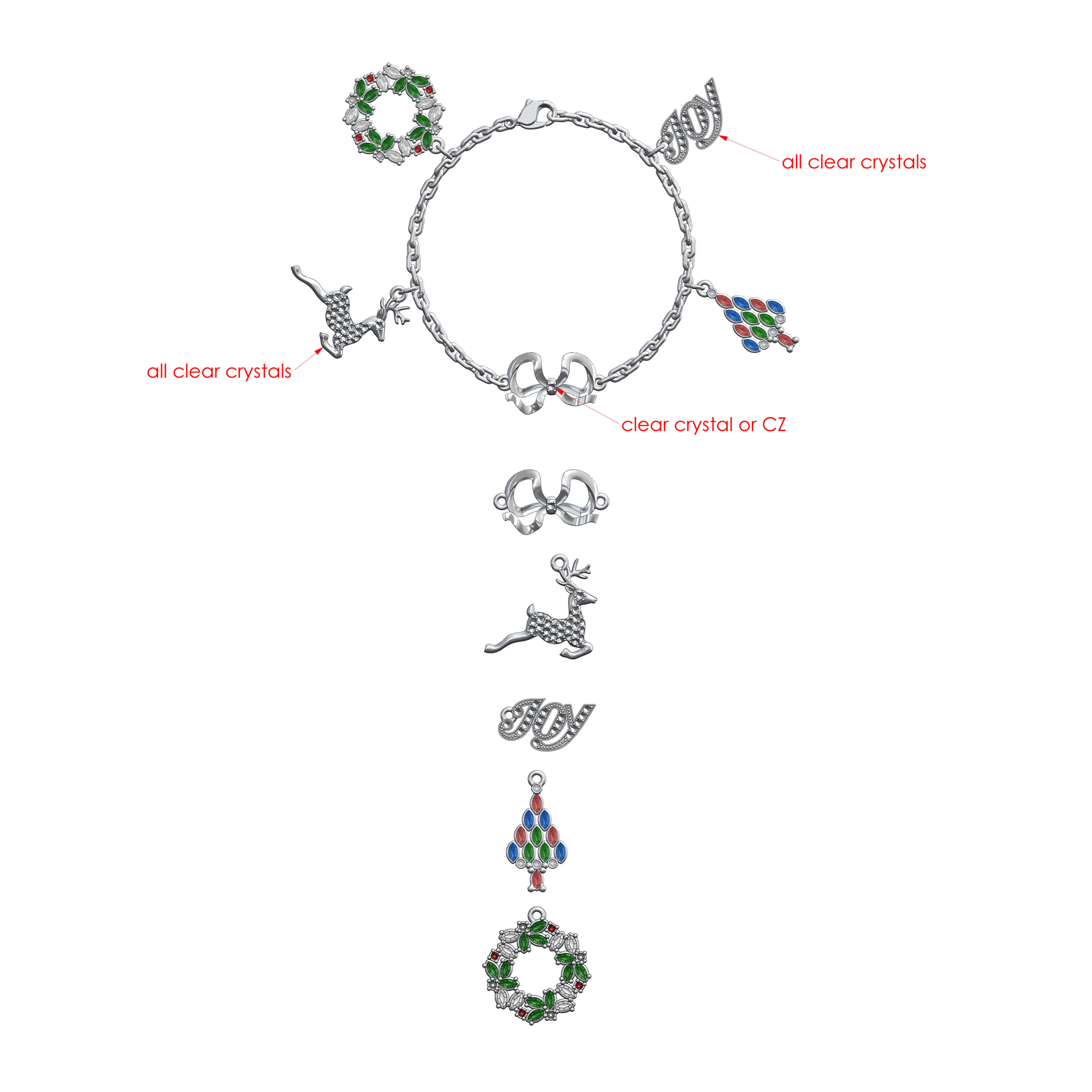 Christmas Novelties Charm Bracelet