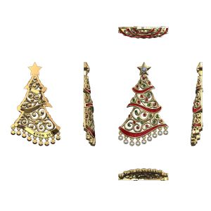 Christmas Tree Holiday Brooch