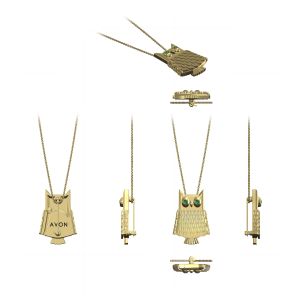 Avon Vintage Convertible Owl Locket