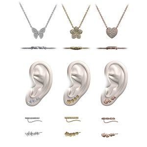 Pave Motifs Necklaces & Earrings