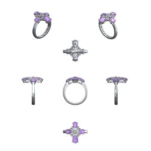 Amethyst Cross Sterling Silver Cross