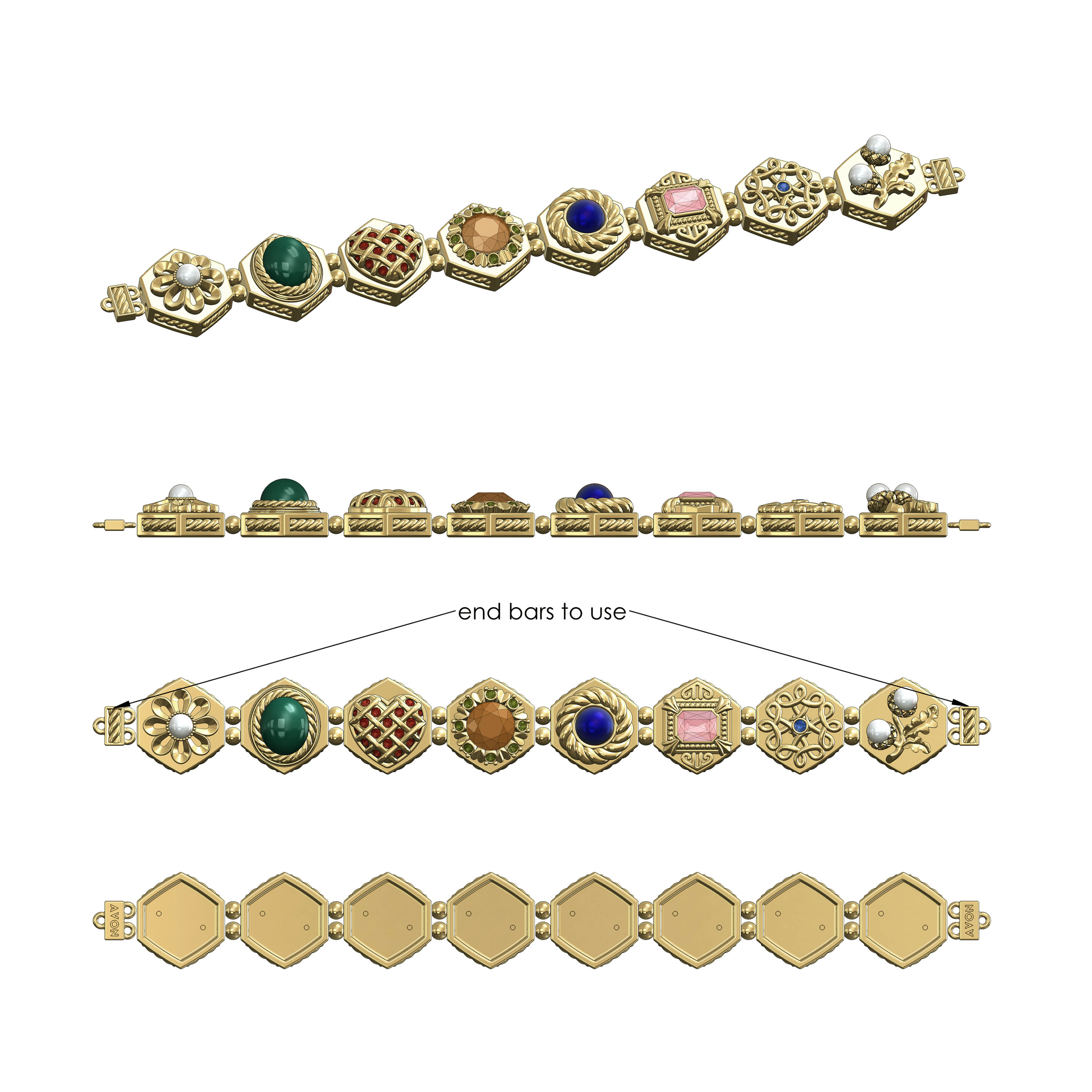 Collectible Vintage Sliding Bracelet