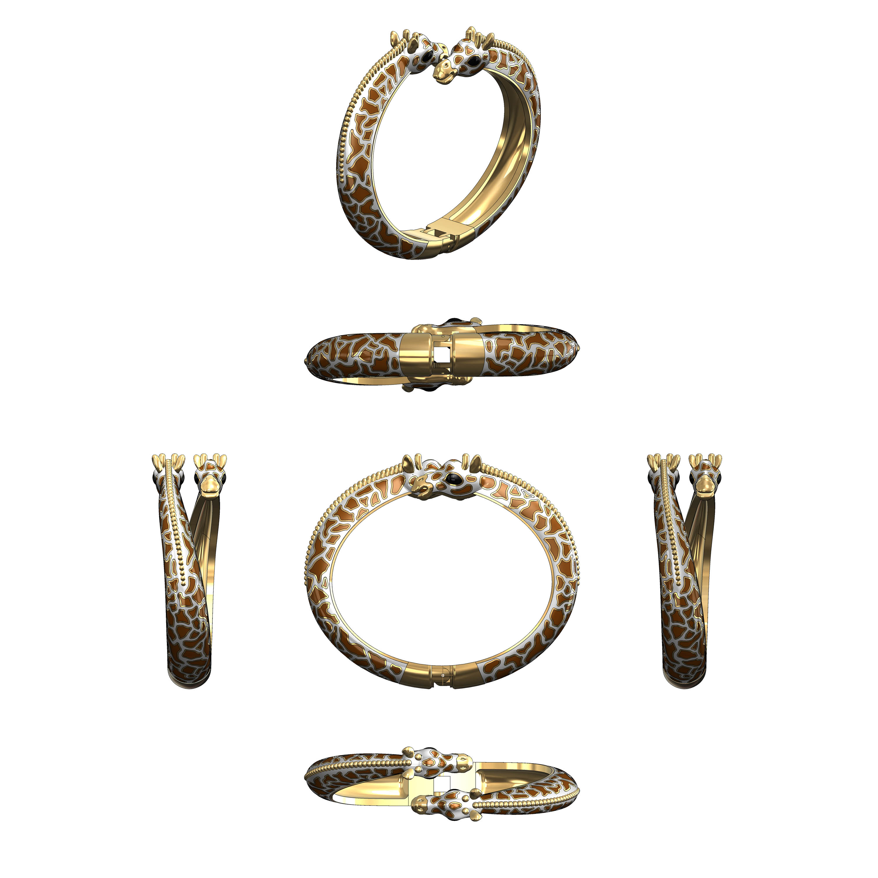 Giraffe Enamel Bracelet