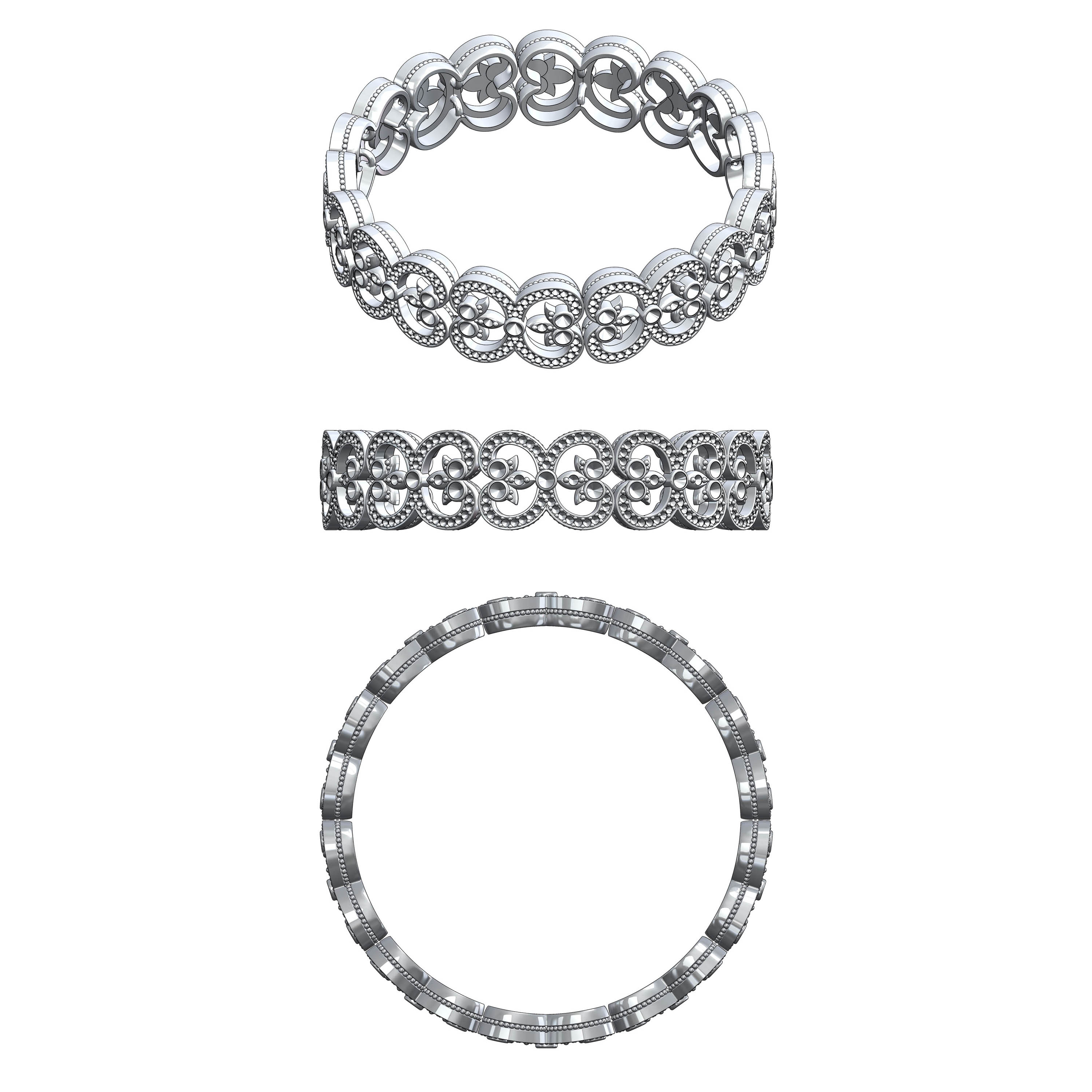 Ornate Station Stretch Bracelet