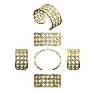 Geometric Pattern Cuff Bracelet